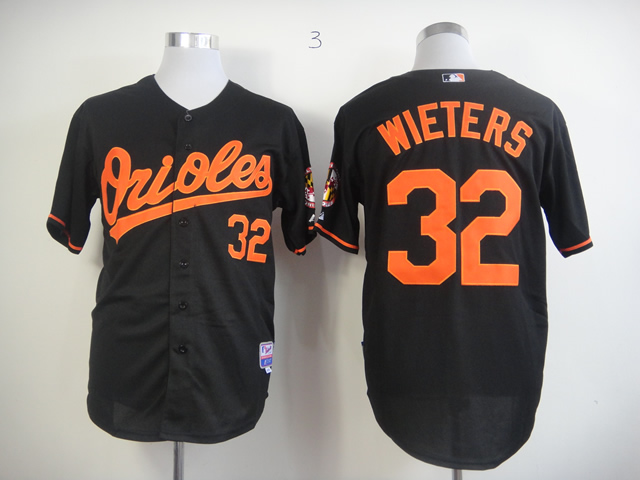 Men Baltimore Orioles #32 Wieters Black MLB Jerseys->baltimore orioles->MLB Jersey